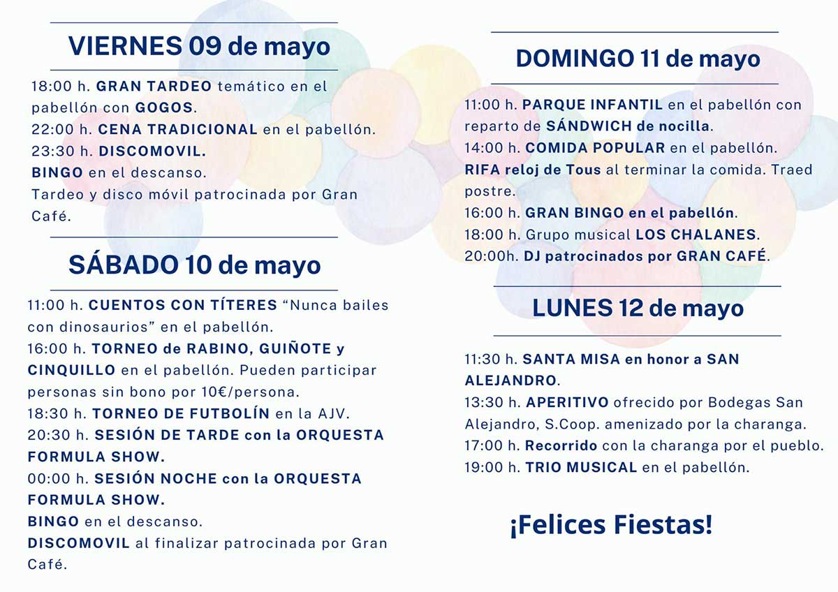 FIESTAS S. ALEJANDRO 2025