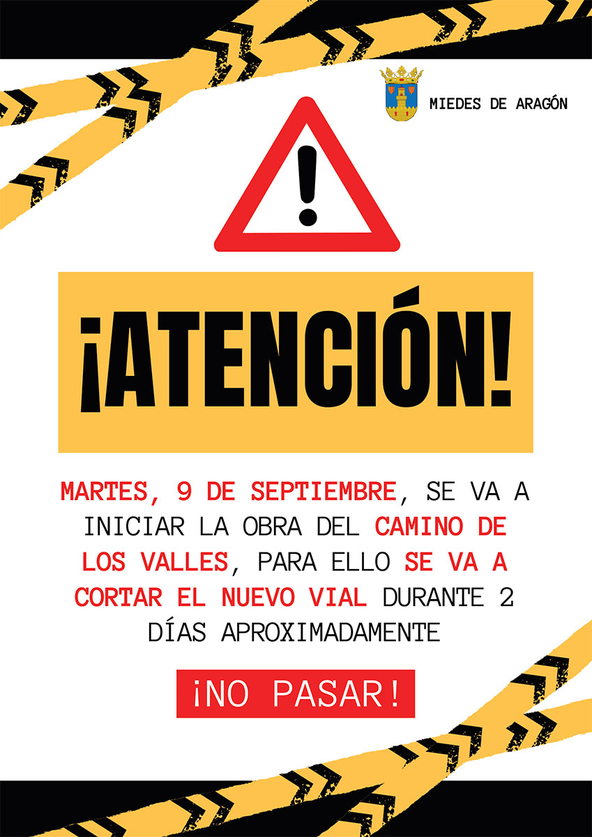 SE VA A INICIAR LA OBRA DEL CAMINO DE LOS VALLES